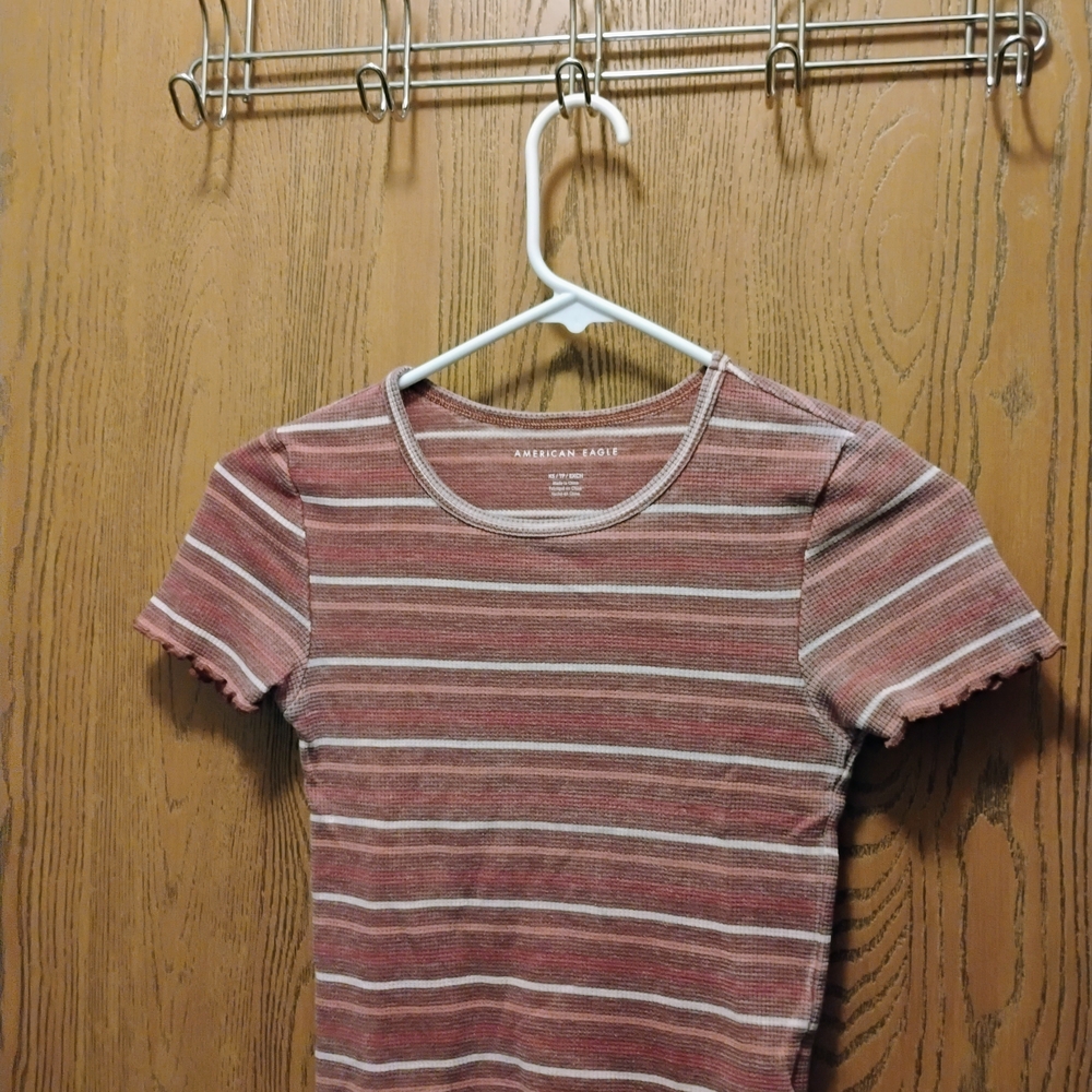 American Eagle Outfitters Ribbed Striped Top